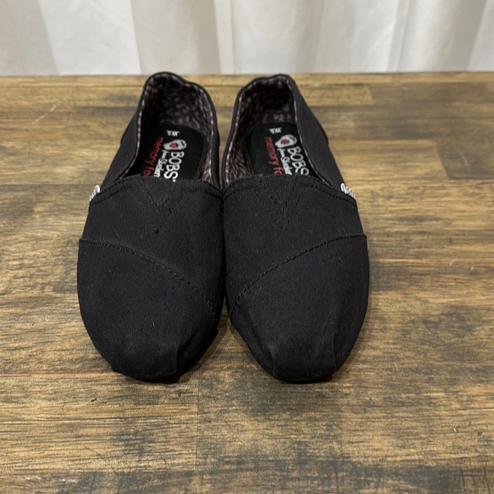 Black Skechers Women's Plush-Peace and Love Ballet Flat size 5W